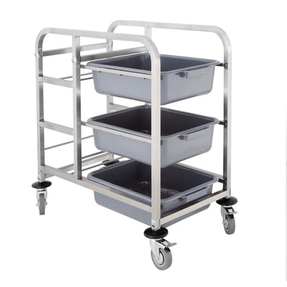Vogue Stainless Steel Bussing Trolley dk738