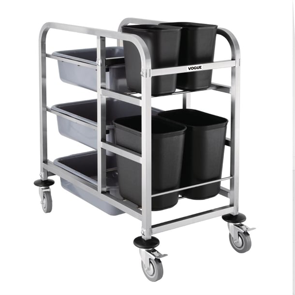 Vogue Stainless Steel Bussing Trolley dk738