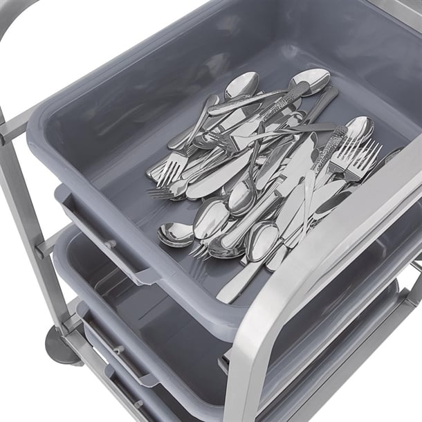 Vogue Stainless Steel Bussing Trolley dk738