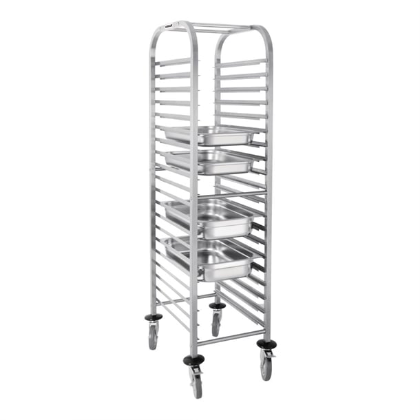Vogue Gastronorm Racking Trolley 20 Level u376