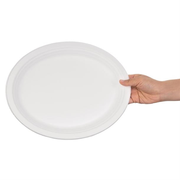 Fiesta Compostable Bagasse Oval Plates (50 Pack) p_fc534
