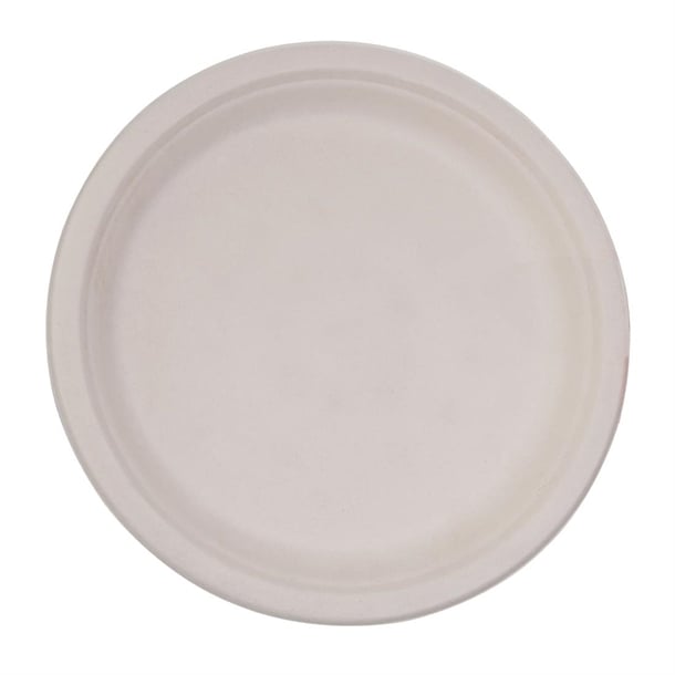 Fiesta Compostable Bagasse Round Plates Natural Colour (50 Pack) p_fc546