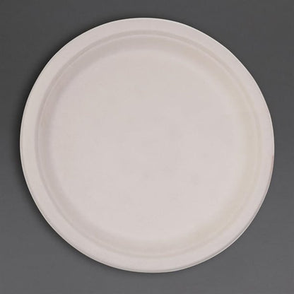Fiesta Compostable Bagasse Round Plates Natural Colour (50 Pack) p_fc546