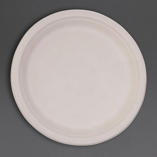 Fiesta Compostable Bagasse Round Plates Natural Colour (50 Pack) p_fc546