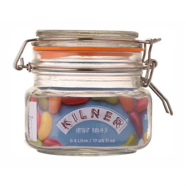 Kilner Clip Top Square Jar 500ml cz891
