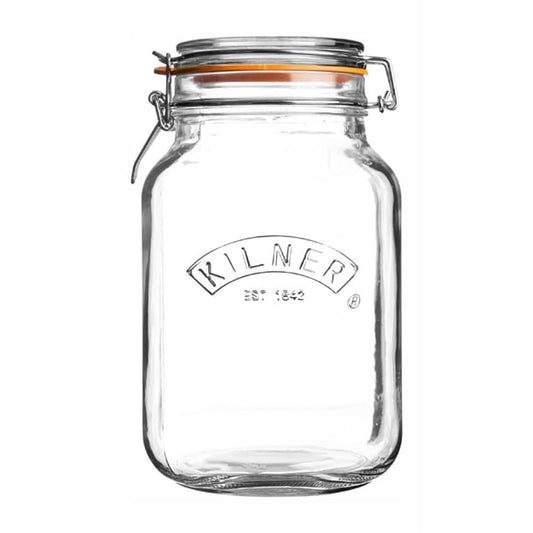 Kilner Clip Top Square Jar 2000ml cz894