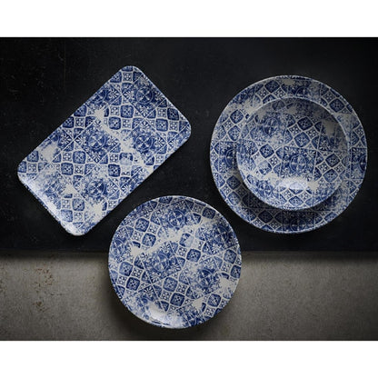Dudson Makers Collection Organic Rectangular Platters Porto Blue 179mm (12 Pack) dx153