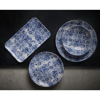 Dudson Makers Collection Organic Rectangular Platters Porto Blue 215mm (6 Pack) dx154