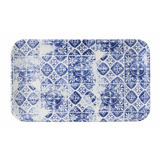 Dudson Makers Collection Organic Rectangular Platters Porto Blue 179mm (12 Pack) dx153