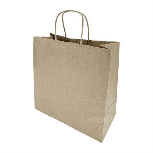 Fiesta Recyclable Twist Handle Brown Paper Bags Medium (250 Pack) hy762