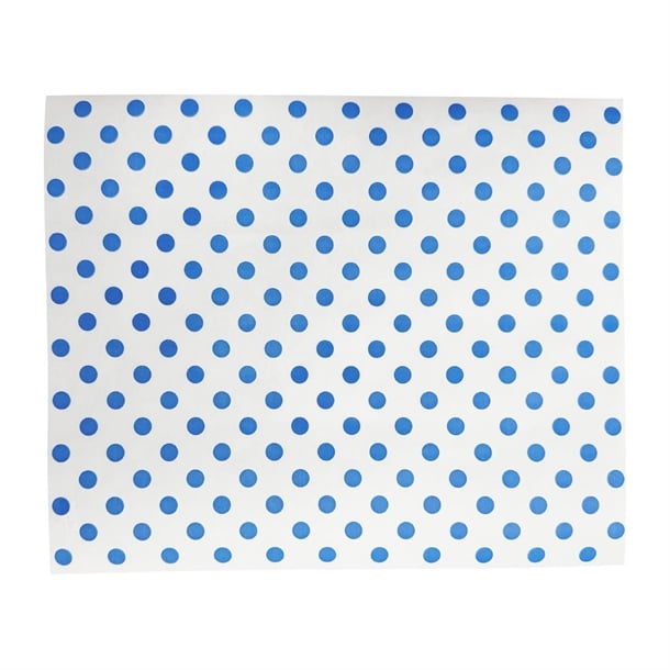 Fiesta Compostable Burger Wraps Blue Dot 250x200mm (200 Pack) hy791