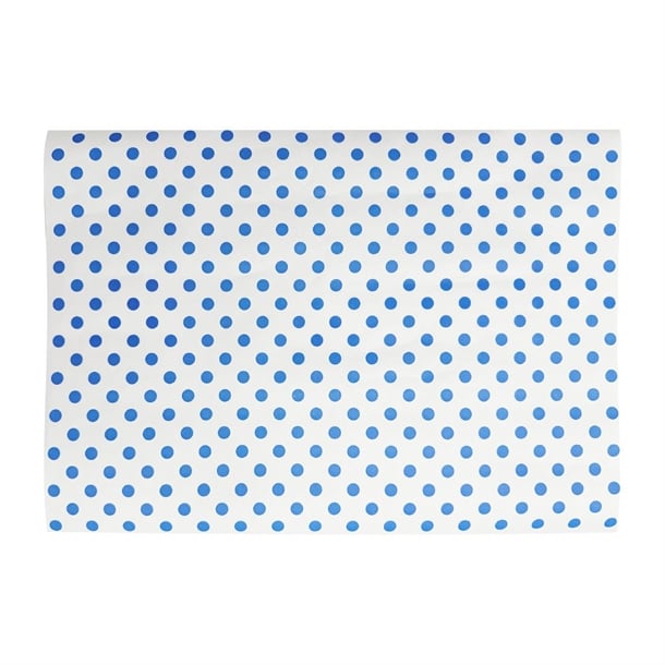 Fiesta Compostable Burger Wraps Blue Dot 250x350mm (200 Pack) hy792