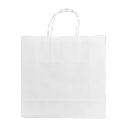Fiesta Recyclable Twist Handle White Paper Bags Small (250 Pack) hy761