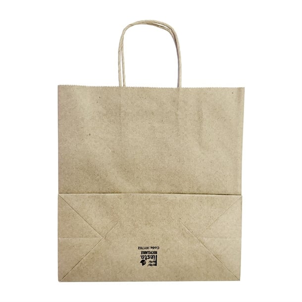 Fiesta Recyclable Twist Handle Brown Paper Bags Medium (250 Pack) hy762