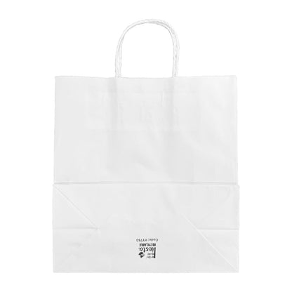 Fiesta Recyclable Twist Handle White Paper Bags Medium (250 Pack) hy763