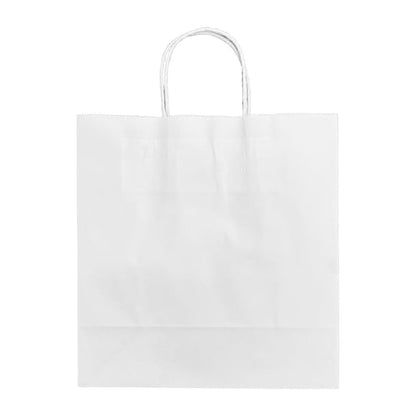 Fiesta Recyclable Twist Handle White Paper Bags Medium (250 Pack) hy763