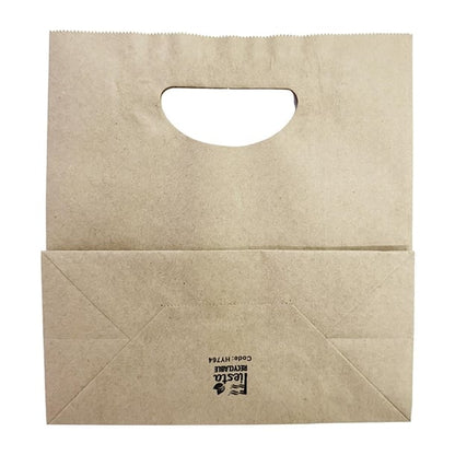 Fiesta Recyclable D Cut Handle Brown Paper Bags Medium (250 Pack) hy764