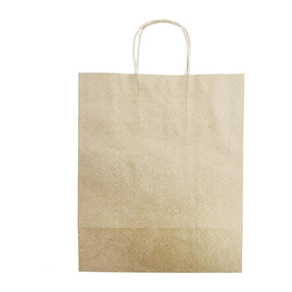 Fiesta Recyclable Twist Handle Brown Paper Bags Large (250 Pack) hy766