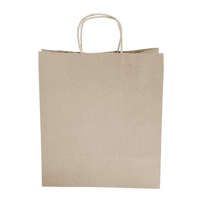 Fiesta Recyclable Twist Handle Brown Paper Bags Large (250 Pack) hy766