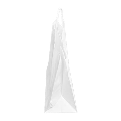 Fiesta Recyclable Twist Handle White Paper Bags Large (250 Pack) hy767