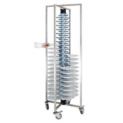 Vogue Mobile Plate Rack 84 Plates gk978