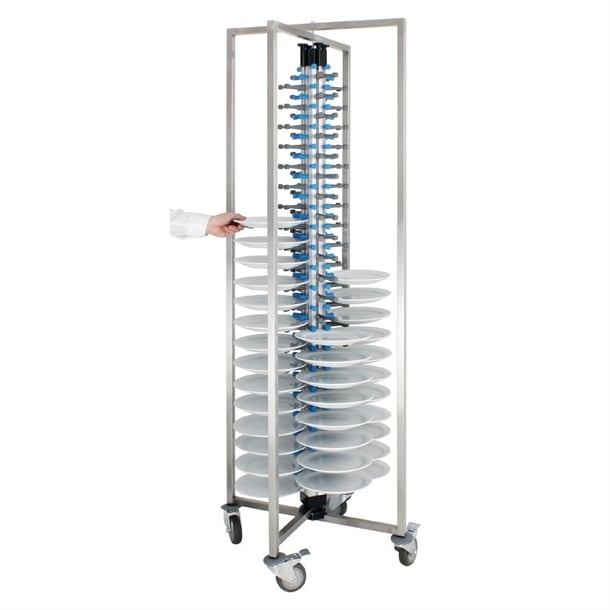 Vogue Mobile Plate Rack 84 Plates gk978