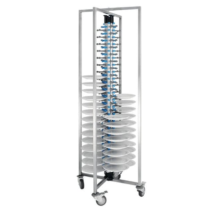 Vogue Mobile Plate Rack 84 Plates gk978