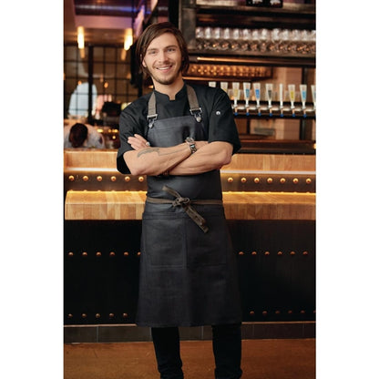 Chef Works Urban Boulder Bib Apron Black/Brown bb020
