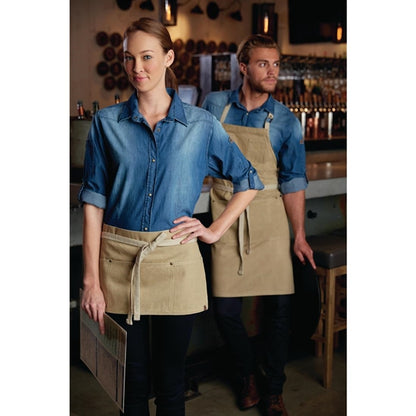 Chef Works Urban Austin Denim Bib Apron Natural bb007
