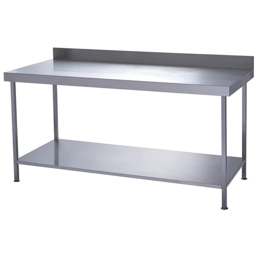 Parry Fully Welded Stainless Steel Wall Table with Undershelf 700(D)mm p_dc612