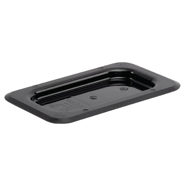 Vogue Polycarbonate 1/9 Gastronorm Lid Black u479