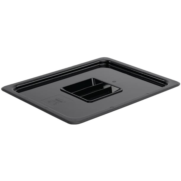 Vogue Polycarbonate 1/2 Gastronorm Lid Black u475