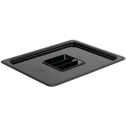 Vogue Polycarbonate 1/2 Gastronorm Lid Black u475