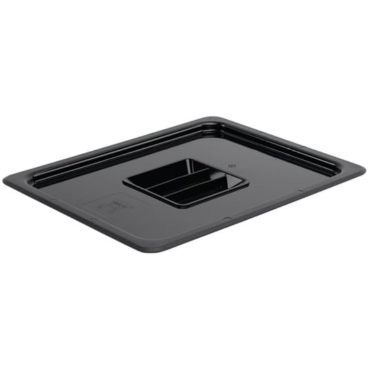 Vogue Polycarbonate 1/2 Gastronorm Lid Black u475