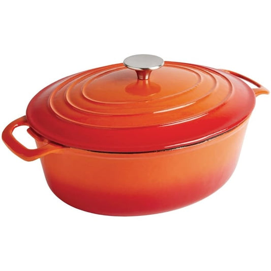 Vogue Oval Casserole Dish Orange 5Ltr gh311
