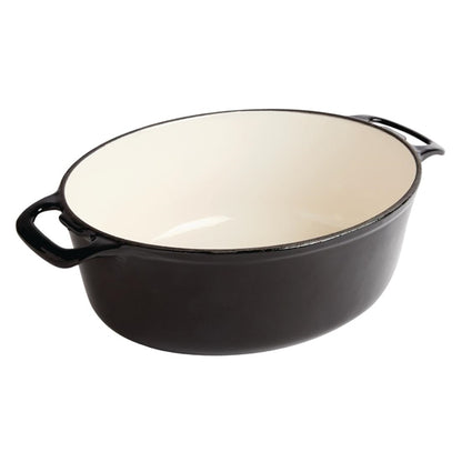 Vogue Oval Casserole Dish Black 6Ltr gh310