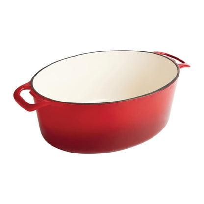 Vogue Oval Casserole Dish Red 5Ltr gh313