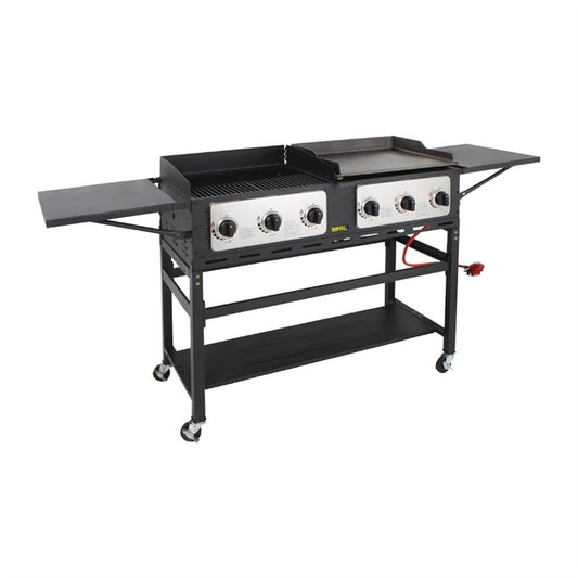 Buffalo 6 Burner Combi BBQ Grill and Griddle cp240