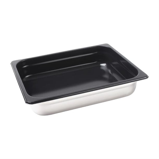 Vogue Heavy Duty Stainless Steel Non Stick 1/2 Gastronorm Tray 65mm cs756