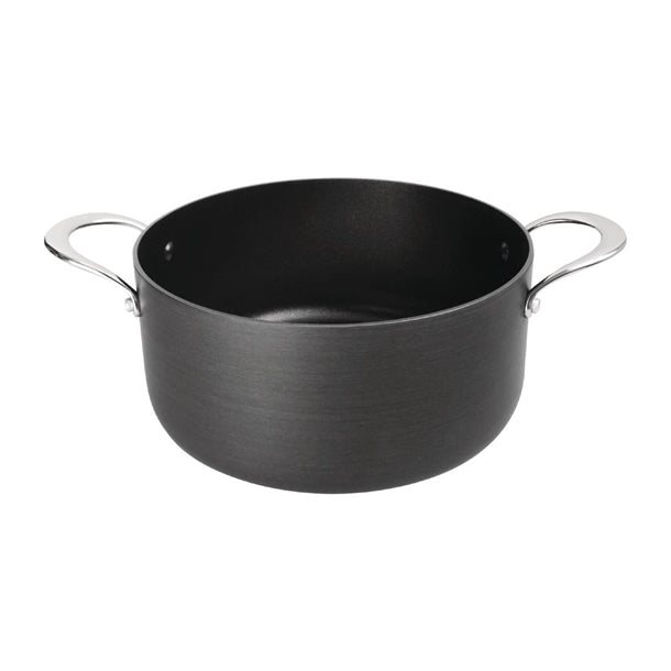 Vogue Anodised Aluminium Non-Stick Casserole Pan 24cm cn950