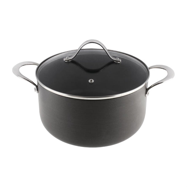 Vogue Anodised Aluminium Non-Stick Casserole Pan 24cm cn950