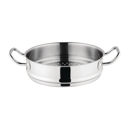 Vogue Stainless Steel and Aluminium Tri-Wall Steamer 28cm gg034
