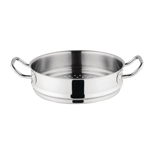 Vogue Stainless Steel and Aluminium Tri-Wall Steamer 28cm gg034