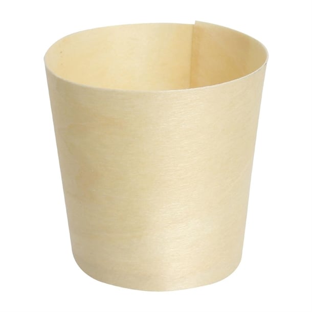 Fiesta Compostable Wooden Sauce Pots 38ml / 1.25oz (100 Pack) dk388