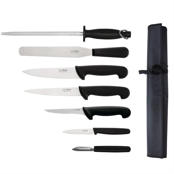 Hygiplas 7-Piece Knife Starter Knife Set with 20cm Chef Knife f222