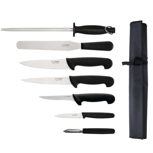 Hygiplas 7-Piece Knife Starter Knife Set with 20cm Chef Knife f222