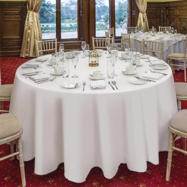 Mitre Essentials Occasions Round Tablecloth White p_gw438