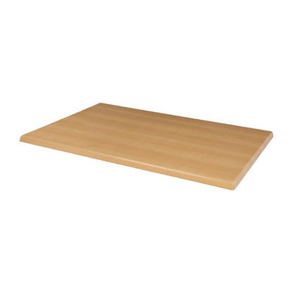 Bolero Pre-drilled Rectangular Tabletop Beech Effect cw130