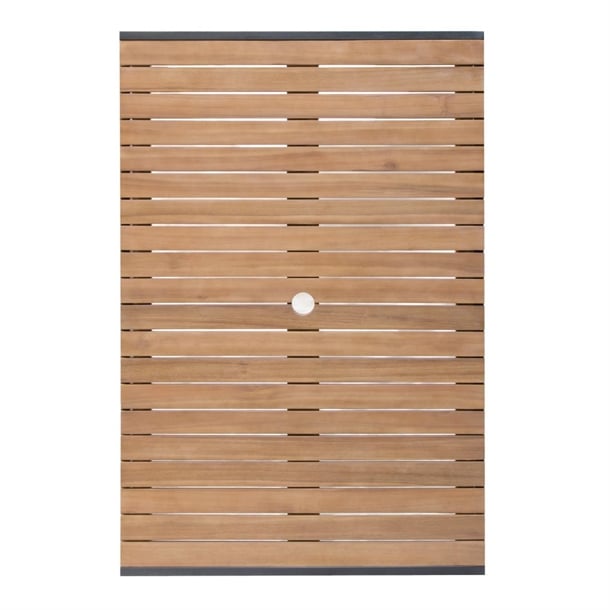 Bolero Acacia Wood and Steel Rectangular Table 1200mm ds153