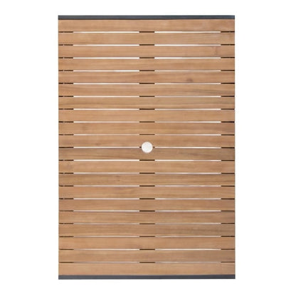 Bolero Acacia Wood and Steel Rectangular Table 1200mm ds153